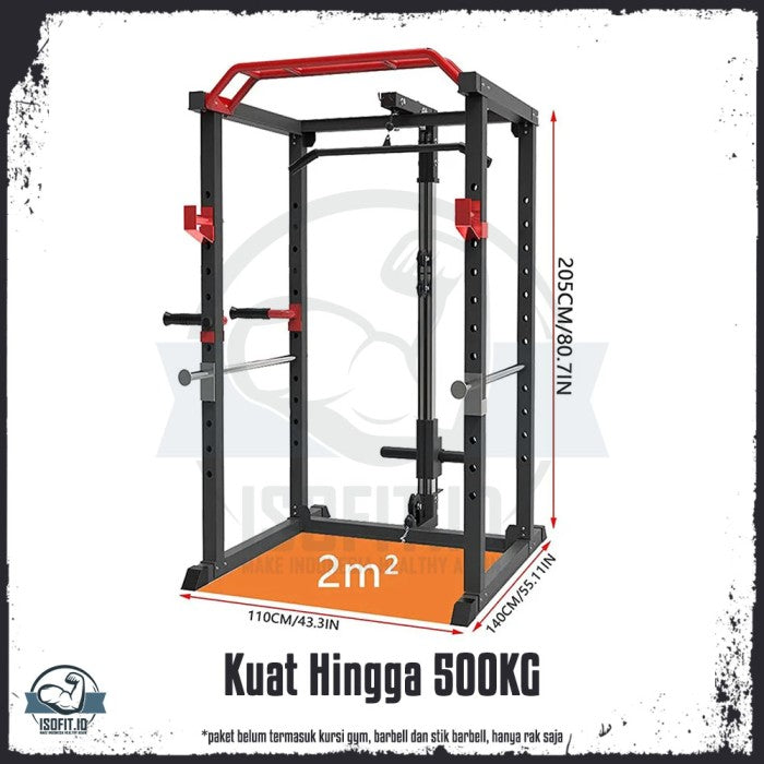 Home Multifunctional Squat Rack Frame / Rangka Rak Barbell