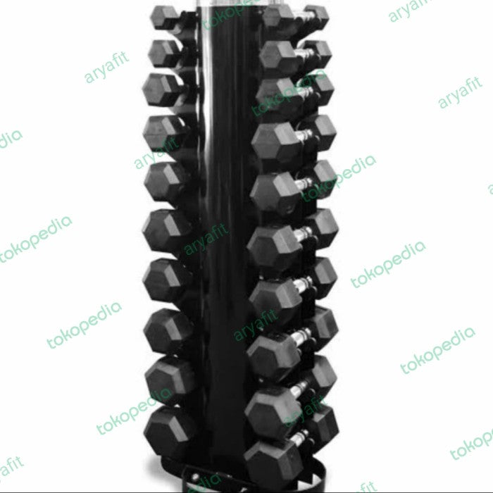 Hex Dumbbell 1-10kg+ Vertical Rack