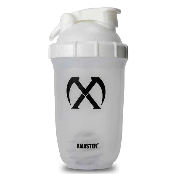 XMASTER 500ml Shaker Bottle Protein with Stainless Steel Whisk Ball 100% Leak Proof ROGUE Portable Botol - PP White