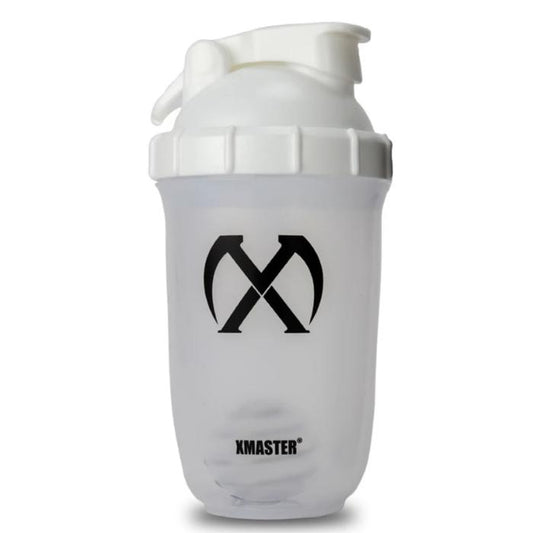 XMASTER 500ml Shaker Bottle Protein with Stainless Steel Whisk Ball 100% Leak Proof ROGUE Portable Botol - PP White