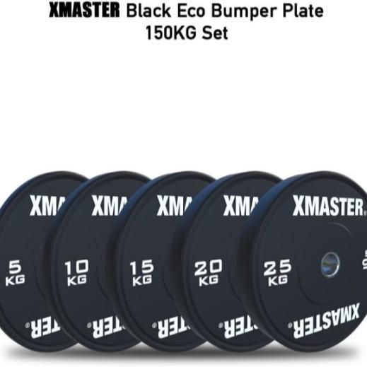 XMASTER Set Bumper Plate CPU 140-150KG Standar IWF IPF CrossFit Powerlifting ROGUE ELEIKO Bahan Bumper & Steel untuk Gym dan Studio Fitness 140KG Set - Steel Ch 150KG