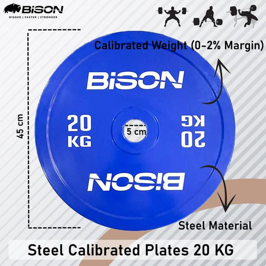Bison 20 Kg Steel Calibrated Plates Competition Plate