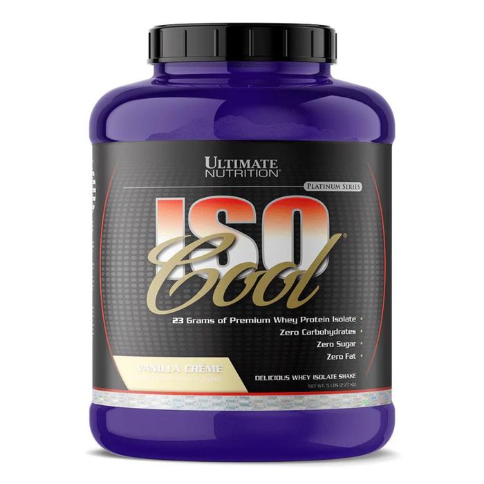 Ultimate Nutrition ISO Cool suplemen fitness / suplemen gym / suplemen protein penambah massa otot - Chocolate Creme, 5 lb