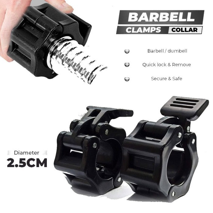 Bodymaster Dumbell 2.5cm Collar Clamp Barbell Pengunci Penjepit Bar