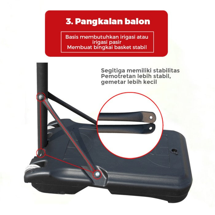 OneTwoFit Bingkai Basket 1.55-2.1m Ring basket portable anak dan dewasa bisa diatur naik turun Ring Basket
