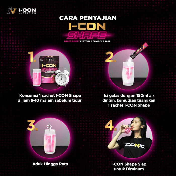 ICON SHAPE - 1 Box (Isi 10 Sachet) Antioksidan