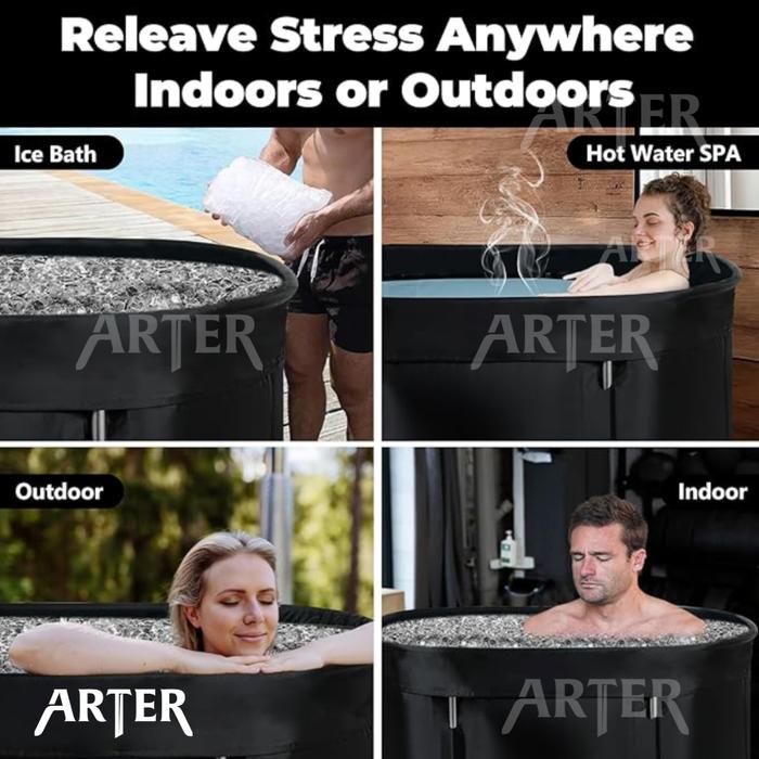 ARTER Ice Bath XL 115 x 57 x 55cm Portable Body Tub Terapi Es & Penyembuhan Otot Rendam Badan Es Ice Tub Theraphy Inflammatory Prevention Inflamasi