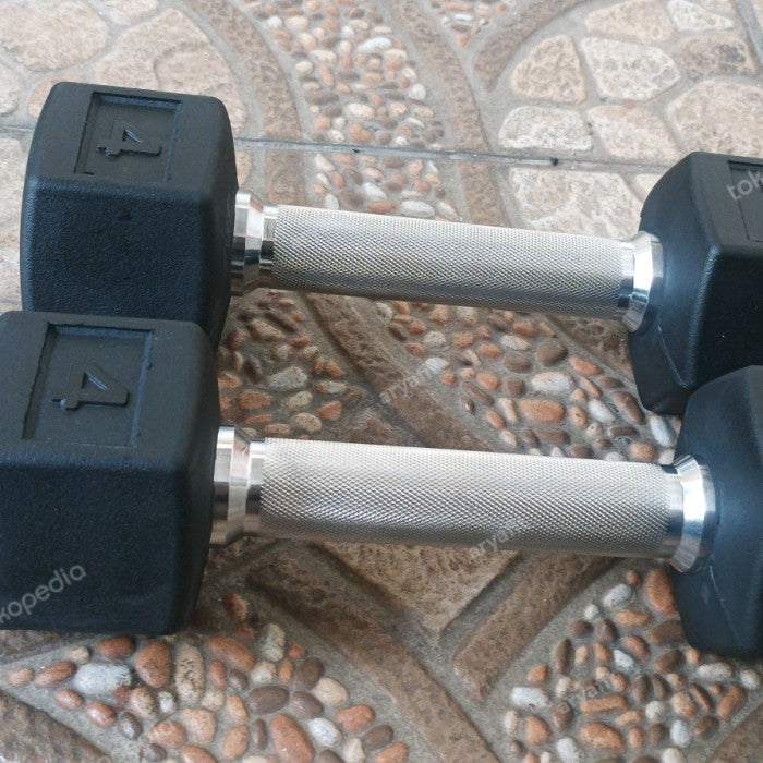 Dumbbell Hexagonal Rubber 2×4kg