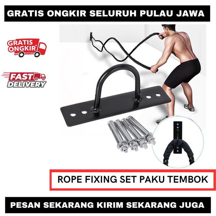 F307 ROPE FIXING SET PAKU TEMBOK LANTAI PENAHAN TALI KAYU MULTIFUNGSI