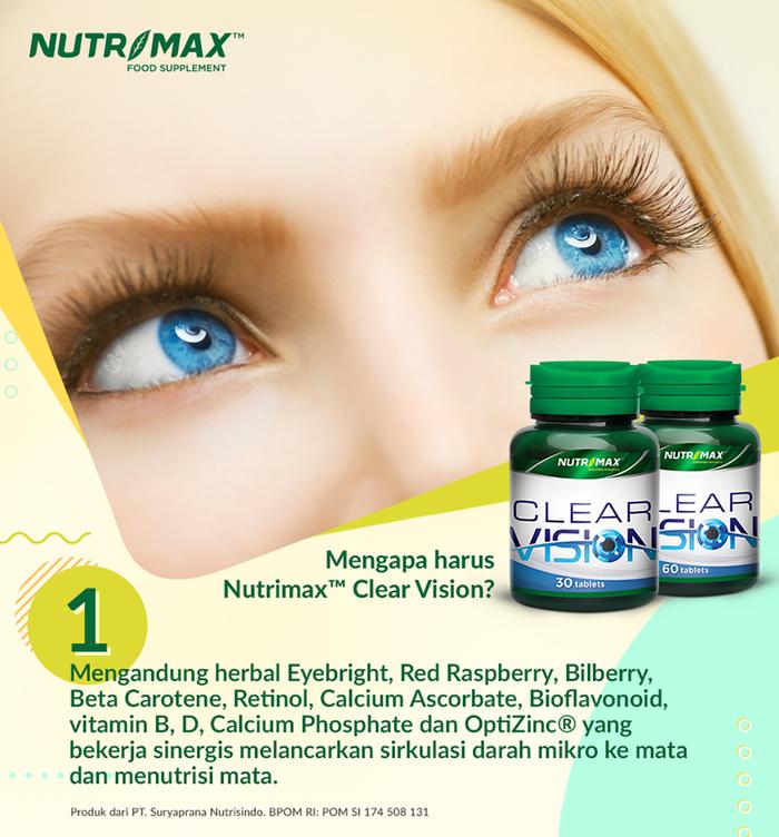 Nutrimax Clear Vision Vitamin Tablet Membantu Menjaga Kesehatan Mata