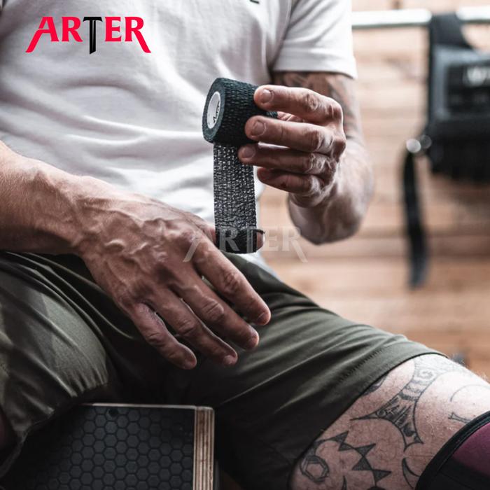 ARTER Finger Tape Gym Adhesive Finger Tape for CrossFit WeightLifting Hyrox Voli Futsal Basket Powerlifting Finger Support Protection - BLACK