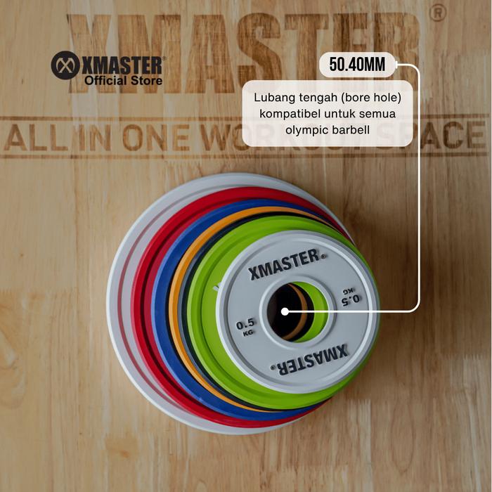 XMASTER Change Plate gym Weight Plate Fitness CrossFit Weightlifting  Powerlifting ROGUE ELEIKO - 0.5kg Sepasang