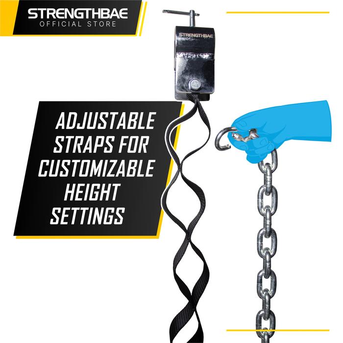 Heavy Gym Chain STRENGTHBAE 5kg 10kg 15kg Weight Lifting Chains Weightlifting Powerlifting - 5kg Pair