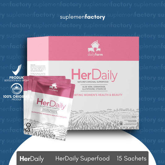 Her Daily - Daily Farm Superfood For Women With Vitamin D3 Glutathione - Strawberi