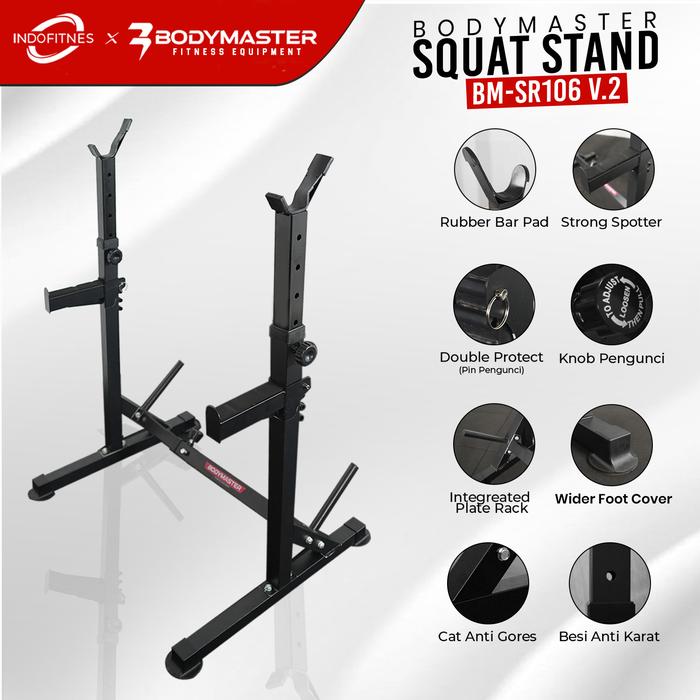 BODYMASTER Squat Stand BM-106 Tiang Rak Barbel Bench Press Power Rack