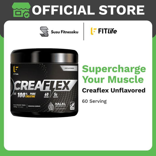 Fitlife Creaflex 300 Gram Unflavored | 100% Pure Creatine Monohydrate - Lychee