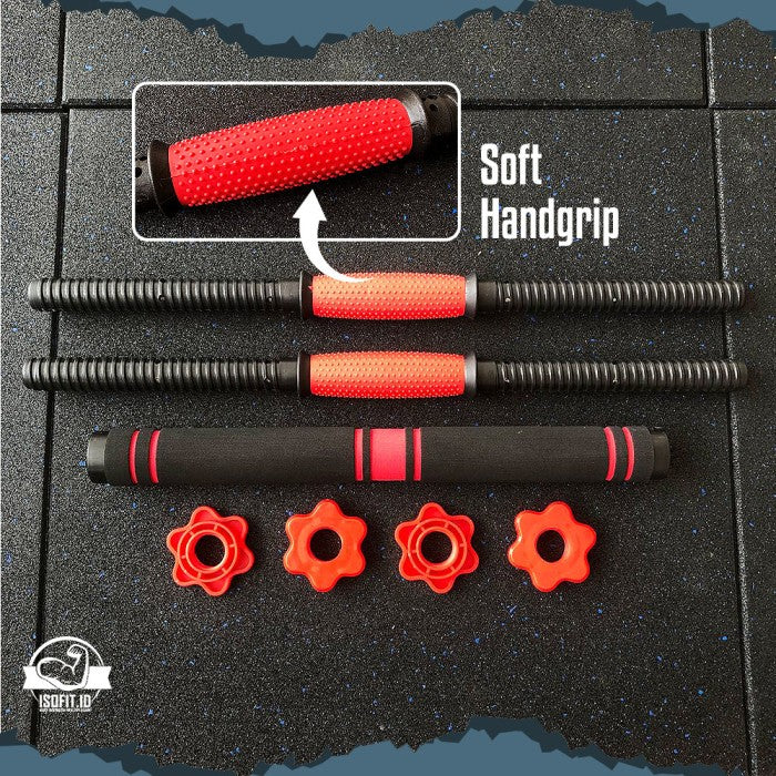 DUMBELL SET ROUND / Barbel / Alat Angkat Beban/ Alat Fitness - 2 IN 1 - 10KG