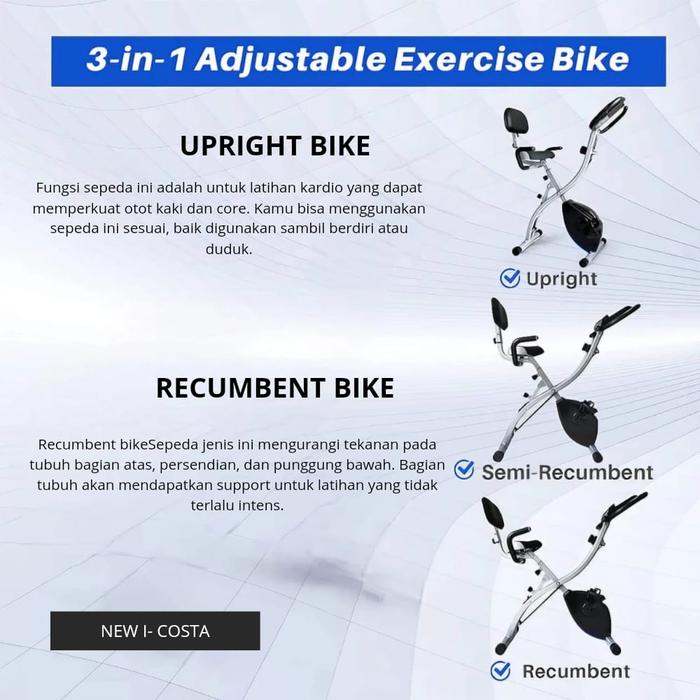 Alat Fitness Sepeda Statis New I - Costa Magnetic X-Bike Lifesports