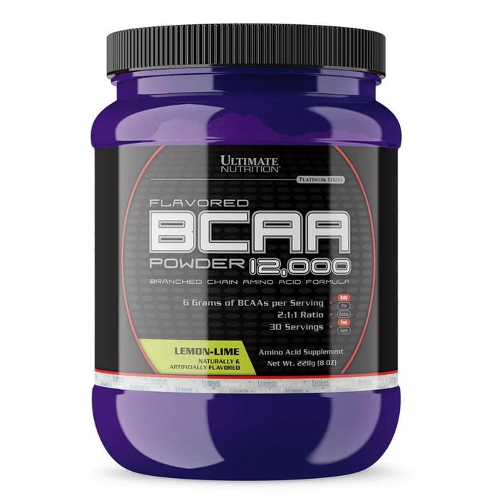 Ultimate Nutrition Flavored BCAA 12,000 228 g suplemen fitness / suplemen gym / suplemen protein penambah massa otot - fruit punch, 228 gr