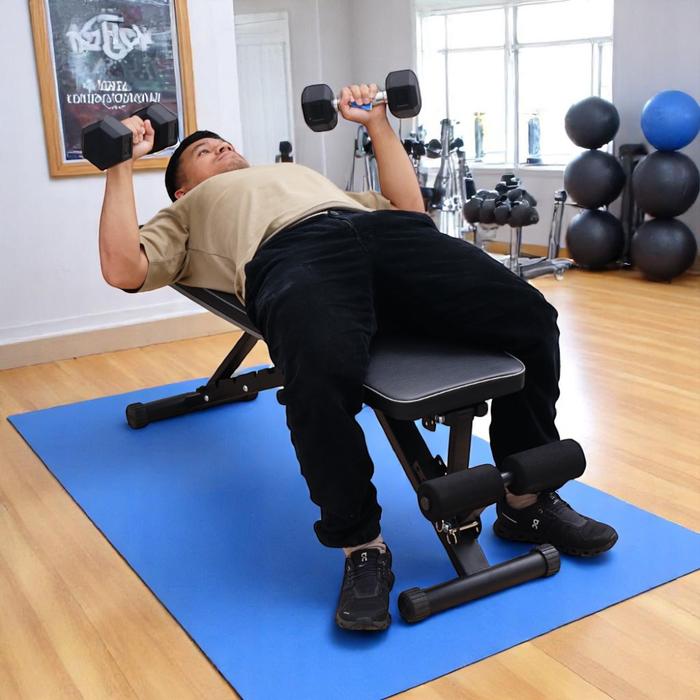 KINETIC DUMBBELL BENCH MULTIFUNGSI - HITAM