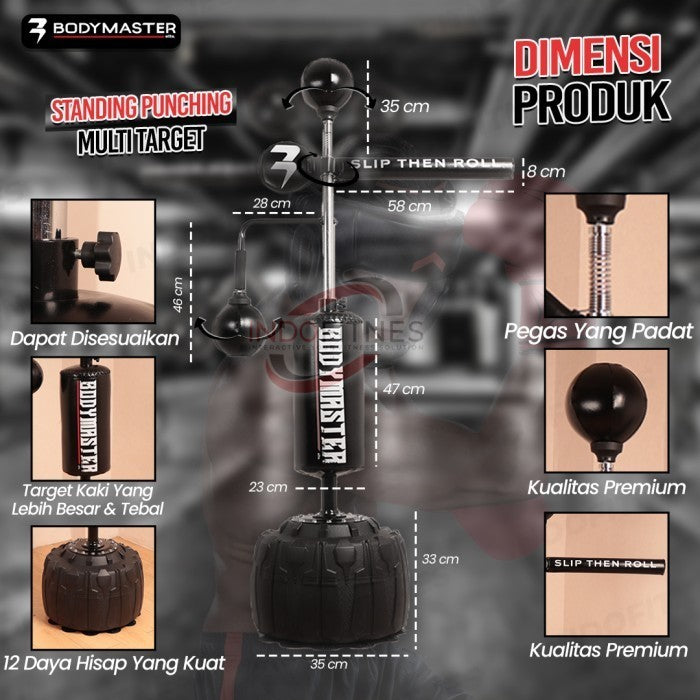 BODYMASTER Boxing Punching Trainer E263 Speed Sparbar Bar Reflex Bag