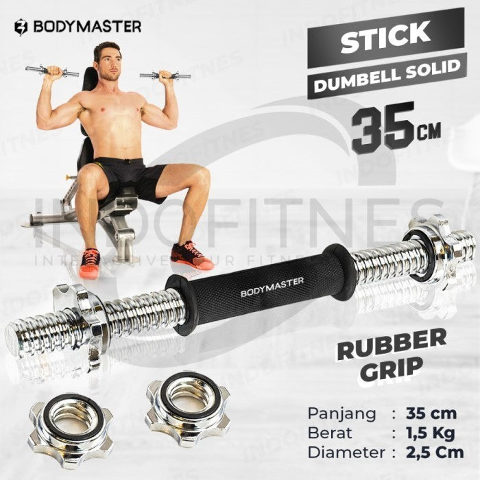 BODYMASTER Stick Gym 2,5CM Barbell Olympic Curl Fitnes Dumbell Bar 3CM - SOLID 35/2,5CM, KARGO/BLM ONGKR