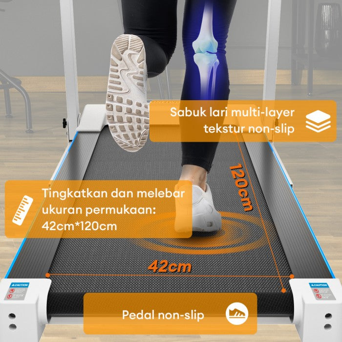 OneTwoFit Treadmill Listrik 2.5HP Treadmill Cerdas Treadmill Rumah With Bluetooth Speaker+Mobile Sports APP