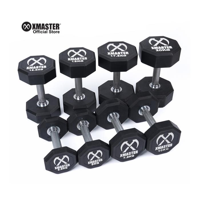 XMASTER CPU Dumbbell 2.5kg-25kg Set + Rack - Round 2,5~25kg