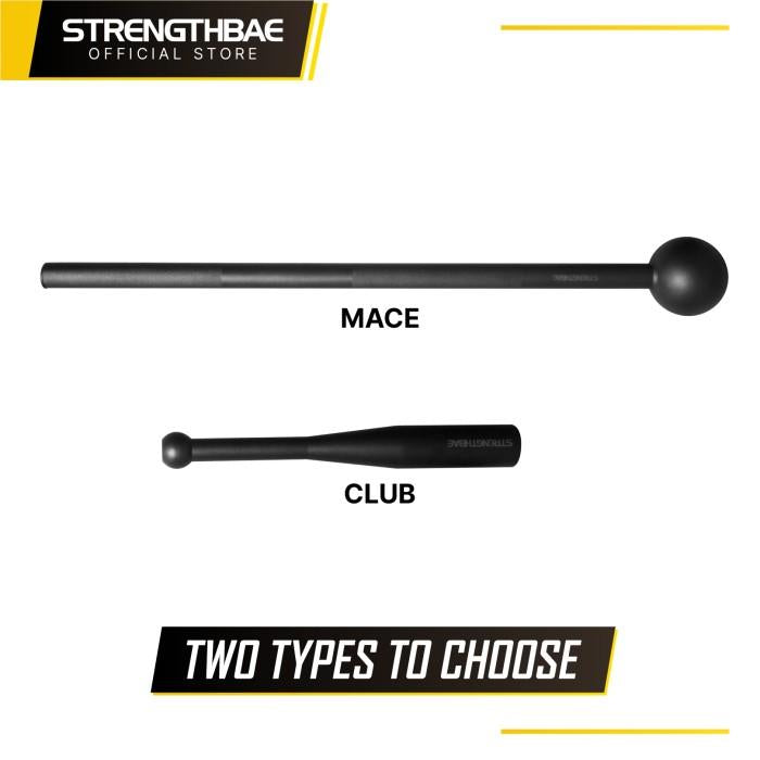 New - Club And Mace Strengthbae Weighted Steel Clubs Maces Gym Workout Fitness Monstraa - Mace, 2kg