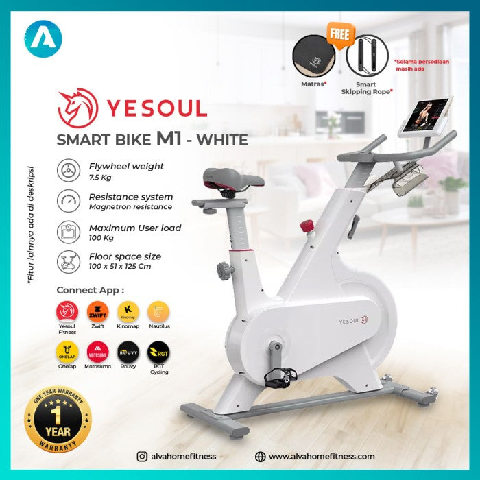 Sepeda Statis Xiaomi YESOUL M1 Magnetic Spin Bike Indoor - Hitam