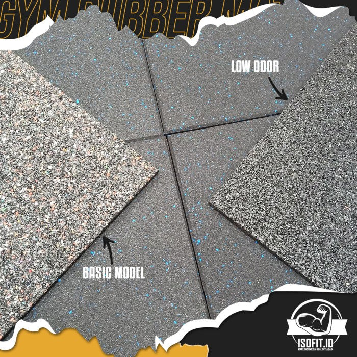 Gym Rubber Floor Mat / Karpet Lantai Karet Tempat Fitness - 1,5CM BIRU