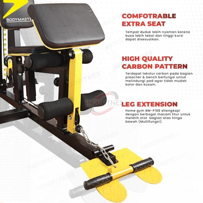 BODYMASTER Home Gym BM-P188 Original 1 Sisi Alat Gym Fitness multi - HOME GYM 1 SISI, BELUM ONGKIR