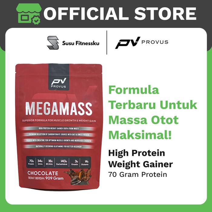 Provus Mega Mass 2 Lb - 4 Serving Weight Gainer - Vanila, Handuk