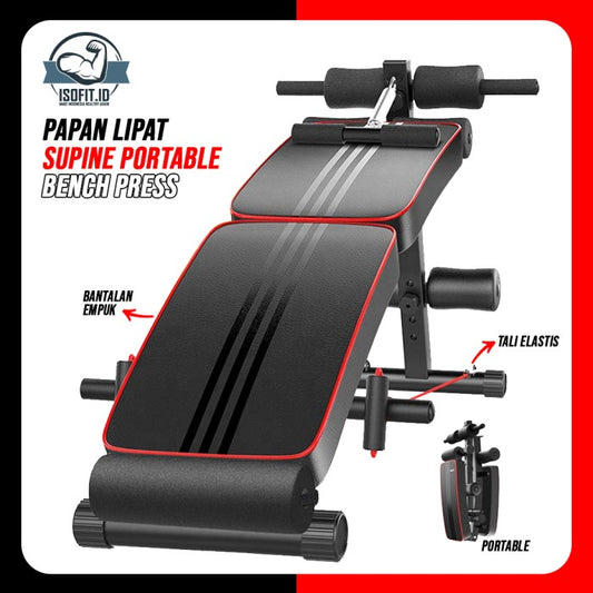 Gym Bench Press Portable / Kursi Alat Fitness bisa dilipat