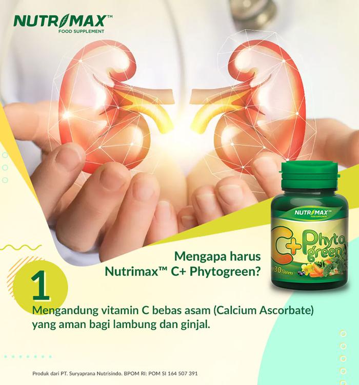 Nutrimax C+ Plus With Phytogreen Vitamin C Menjaga Kesehatan Dan Meningkatkan Daya Tahan Tubuh