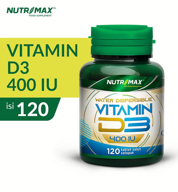 Nutrimax Vitamin Vit D3 400 IU Kesehatan Tulang Gigi Imunitas Osteoporosis Imun Tubuh - 120 TABLET