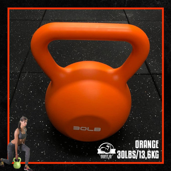 KettleBell 30-LBS / Ketel Bel / Kettle Bell / Alat Angkat Beban / Alat Squat Fitness Rumah bahan PVC Vinyl Halus
