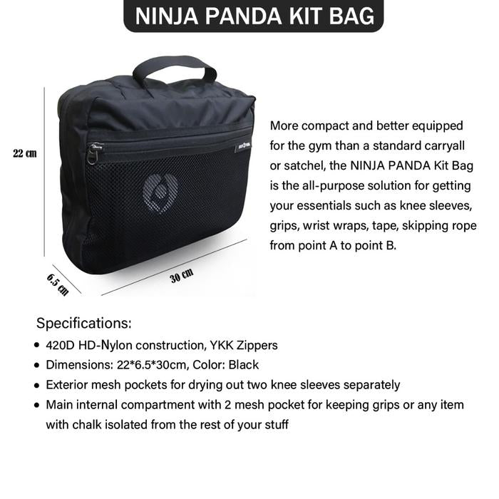 Ninja Panda Gym CrossFit Kit Bag Multipurpose Gear Organizer YKK Waterproof Fitness Training ROGUE