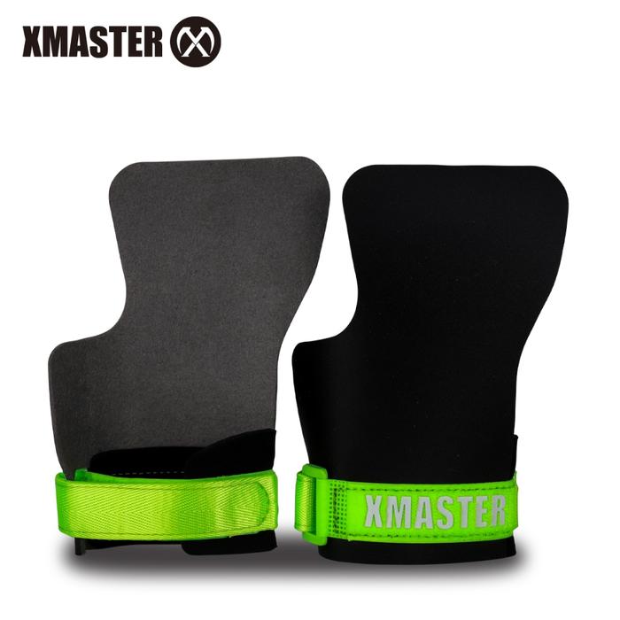 XMASTER CrossFit Palm Grip Gymnastics Pull up hand gloves Bear Komplex Sport Gear Muscle up ROGUE - Green XMASTER, S