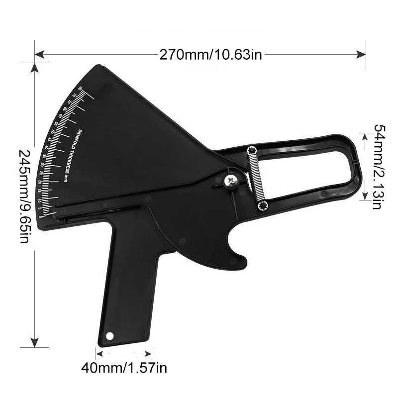 ETOPO Pengukur Lemak Body Fat Skinfold Caliper Clamp Measuring 80mm - ET8
