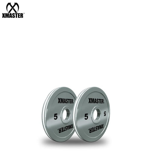 XMASTER Calibrated Steel Powerlifting Plate Chromed, IPF standard Fitness Strength gym ROGUE ELEIKO - 5kg Sepasang