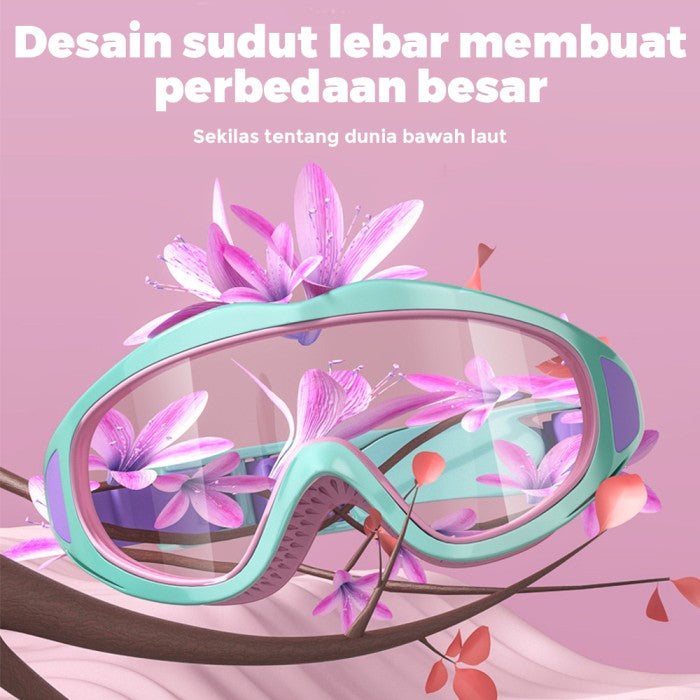 OneTwoFit Kacamata Renang Anak Colorfull Swimming Goggles Big Frame - makaron