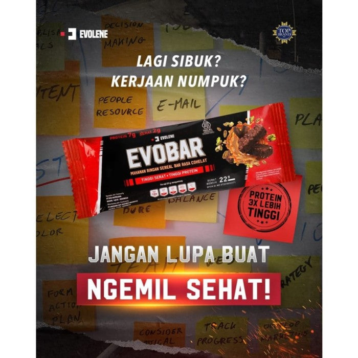 Evolene Evobar Protein Bar 1 Box 264 Gram 12 Bar Original BPOM HALAL