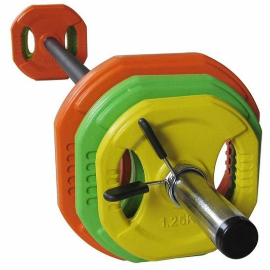 WEIGHT PUMP BARBELL SET 20KG - Body gym warna lifesports