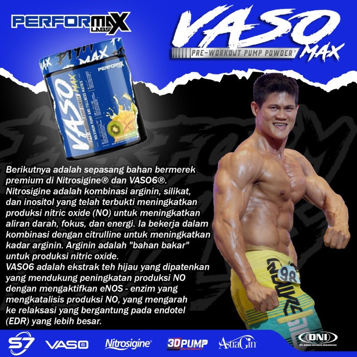 VASOMAX PWO PUMP POWDER 270 GRAMS (20 SERVING) - MANGO KIWI