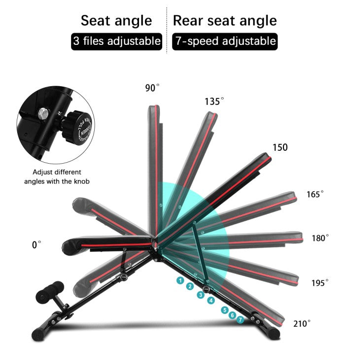 OneTwoFit Adjustable Folding Fitness Bench Dumbbell Weight Bench
