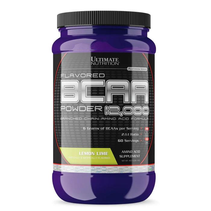 Ultimate Nutrition Flavored BCAA 12,000 suplemen fitness / suplemen gym / suplemen protein penambah massa otot - Fruit Punch, 475 gr