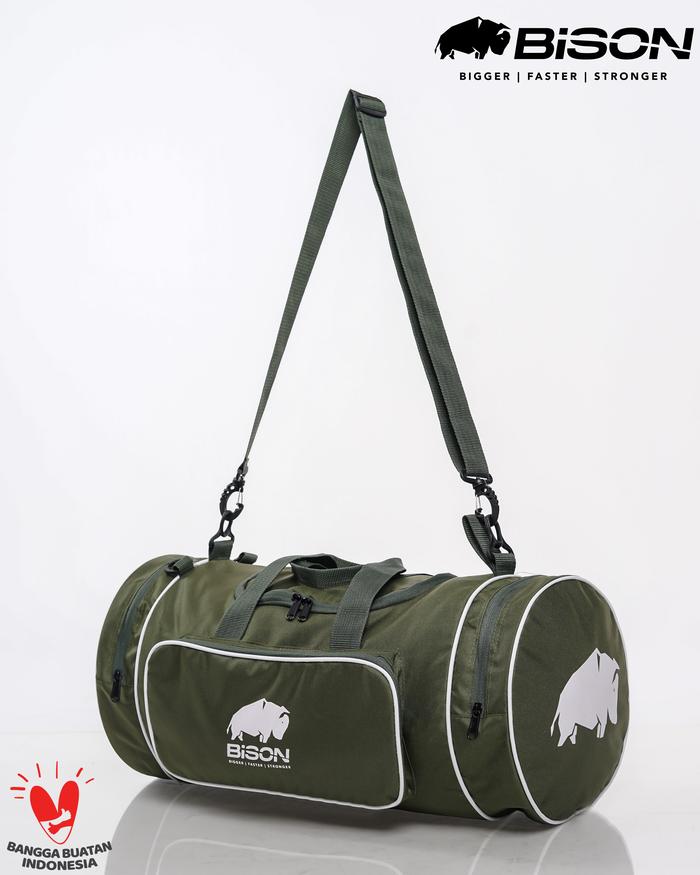 Tas Olahraga Gym Duffel Bag Bison - Abu-abu