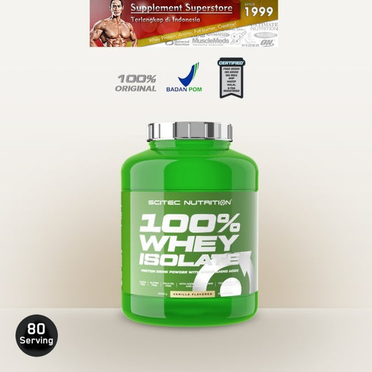 Scitec - WHEY ISOLATE 2000gram Vanila - Tanpa Shaker