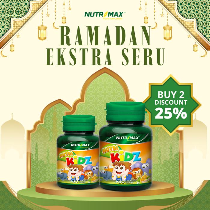 Nutrimax Promo Bundling Spesial Ramadhan D3 Magnesium + K2 Complete Multivitamin D3 + K2 Diagard Nutrikidz - D3 1000 IU 60